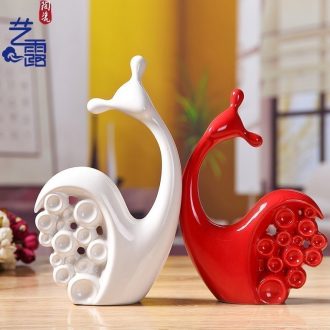 Art contemporary and contracted household adornment furnishing articles sitting room wedding present office ceramic craft housewarming gift