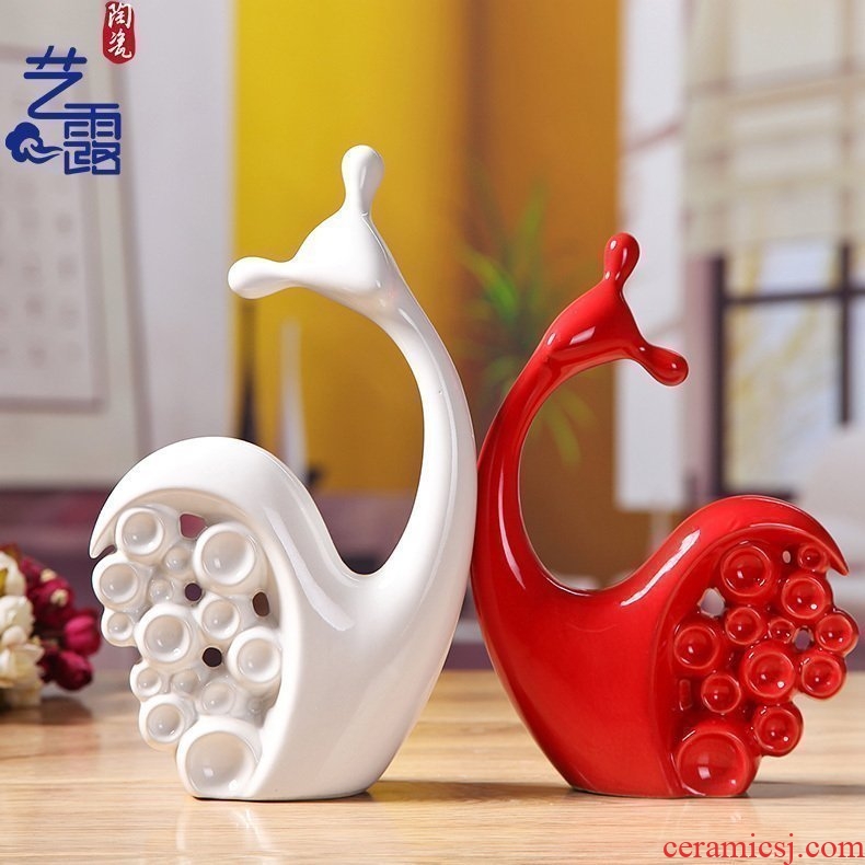 Art contemporary and contracted household adornment furnishing articles sitting room wedding present office ceramic craft housewarming gift