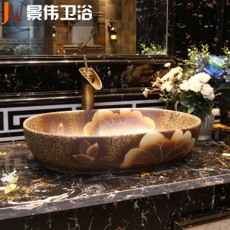 Chinese art on the sink basin square sink archaize lavatory sink industry ceramic wash basin