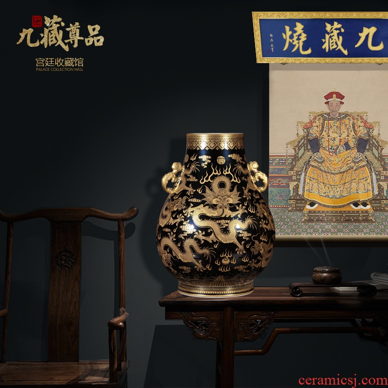 Nine Tibetan Buddha tasted qing qianlong jack sharply glaze the statue of jingdezhen porcelain vase, Kowloon Chinese style porch place