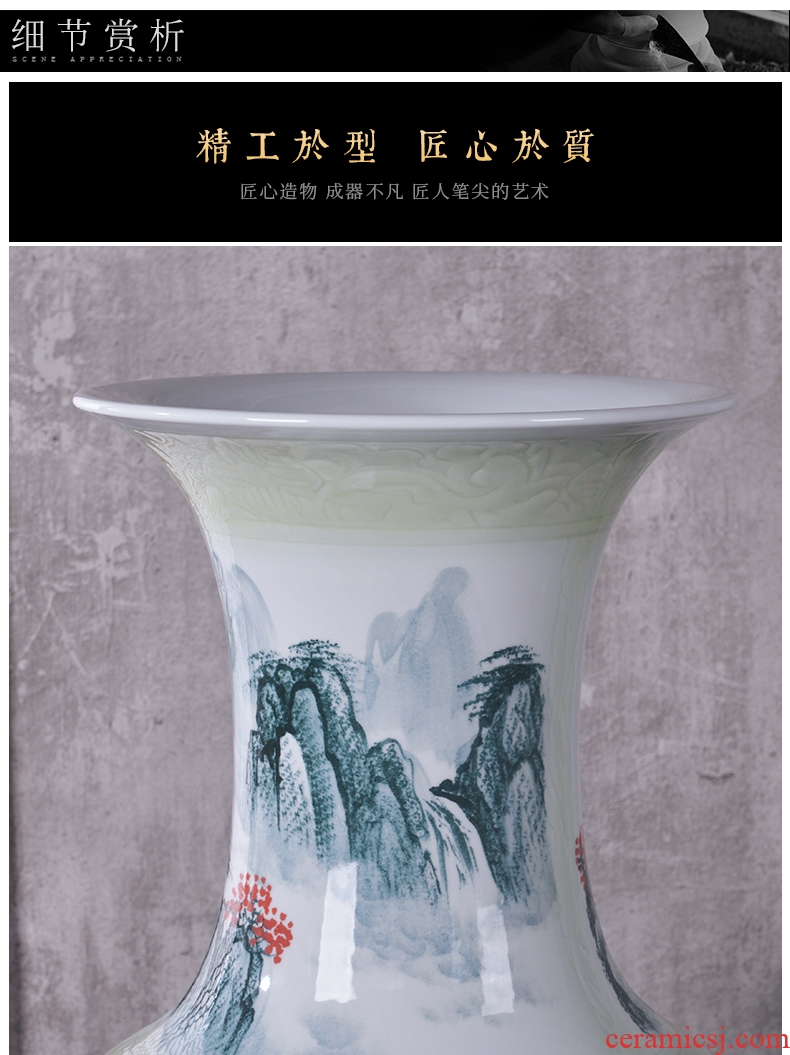 Jingdezhen ceramics of large vases, new Chinese style villa hotel hall opening custom office decoration