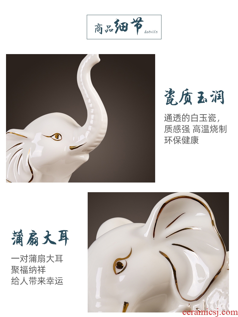 Elephant furnishing articles home decoration TV ark porch ark ceramics handicraft gift wedding present practical girlfriends