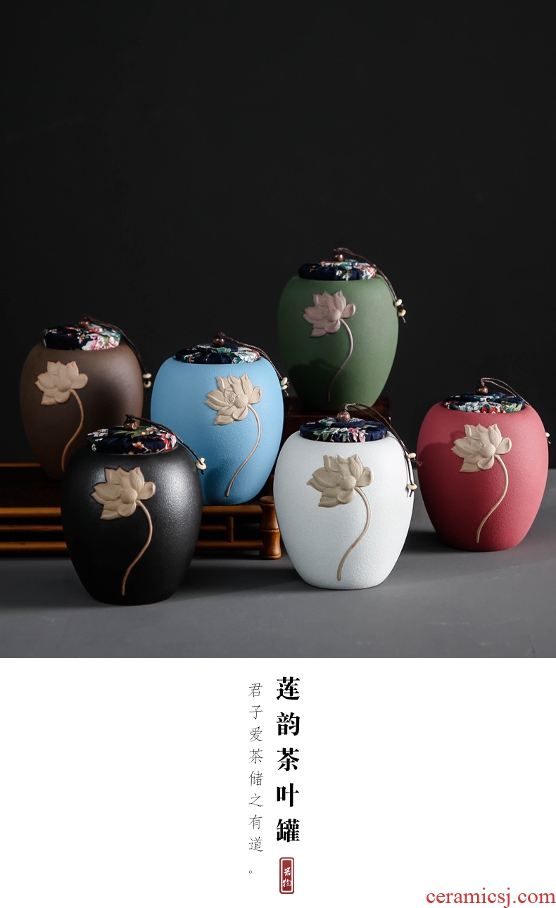 Bo yiu ceramic tea pot size lotus seal pot home tea pu-erh tea thick cork TaoCun tank tea boxes