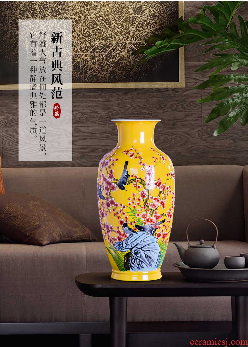 Jingdezhen ceramics vases, flower arrangement sitting room porch decoration of Chinese style household TV ark place wedding gift