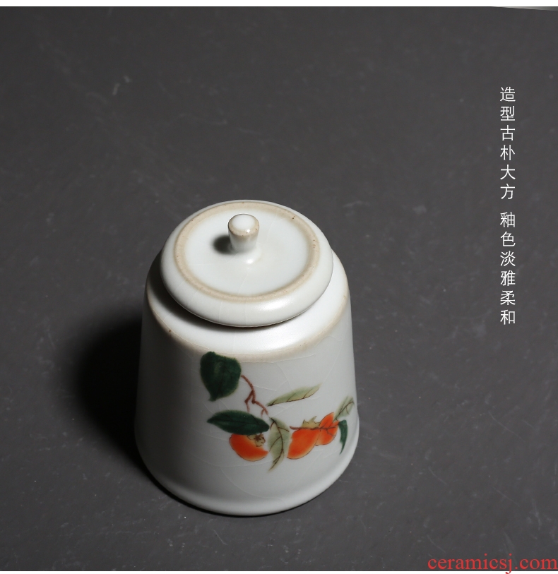 YanXiang fang restoring ancient ways your kiln small caddy ceramic seal storage POTS persimmon tea storehouse