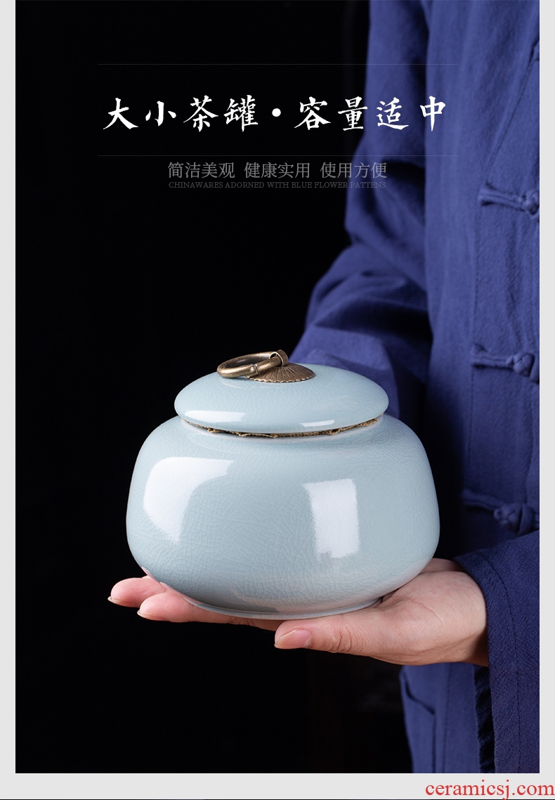 , your kiln jingdezhen ceramic seal pot tea caddy portable puer tea storage POTS tea accessories