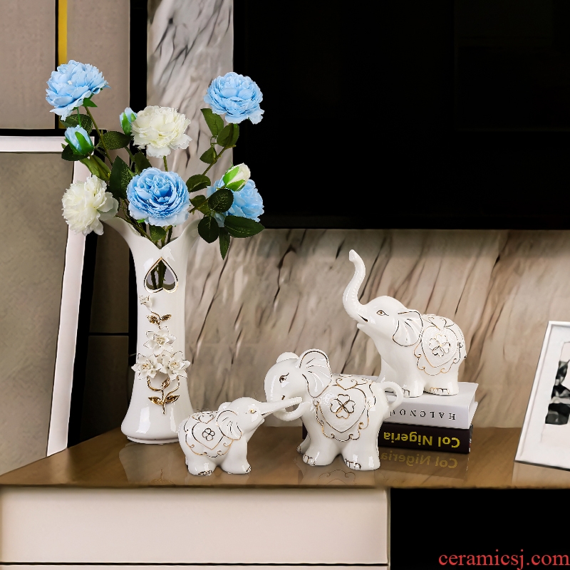 Elephant furnishing articles home decoration TV ark porch ark ceramics handicraft gift wedding present practical girlfriends