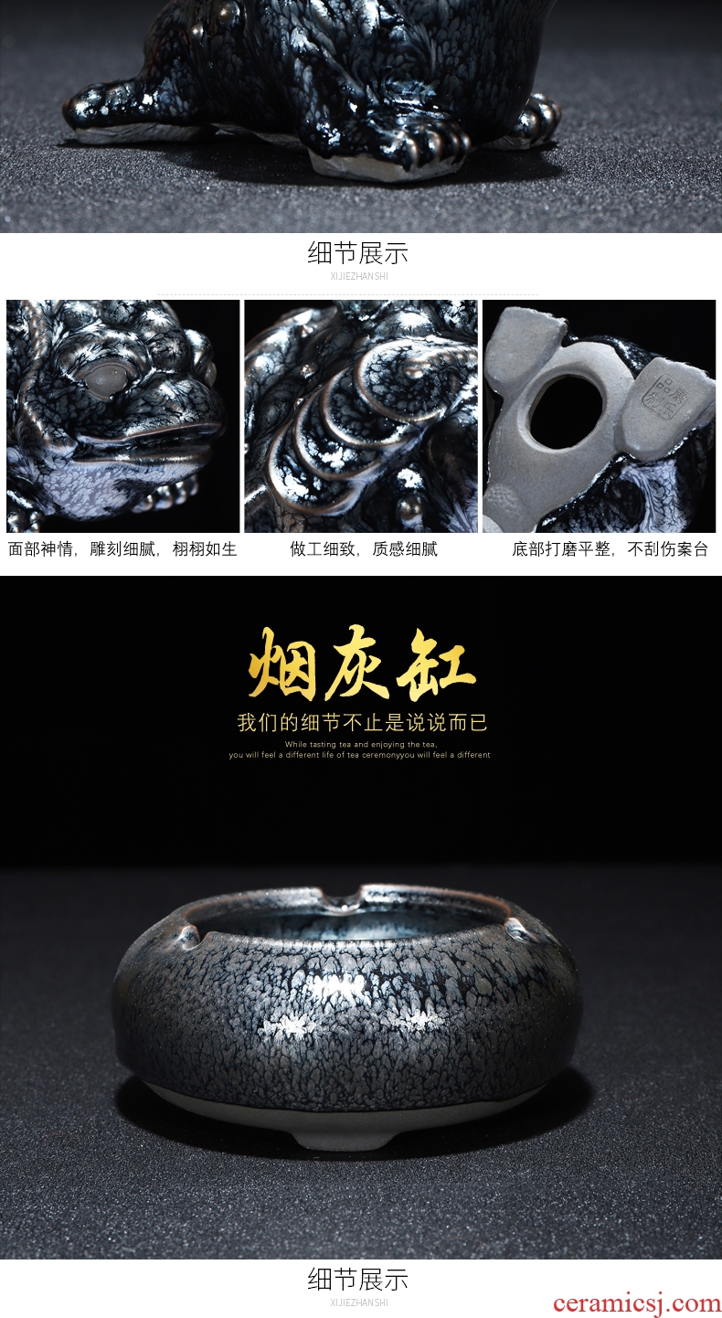 Recreation products built lamp coppering.as the silver tea set household contracted oil droplets of a complete set of ceramic teapot silver cup tea ceremony