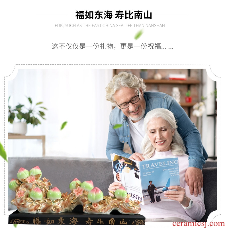 Furnishing articles peach-shaped birthday present the old man the elder birthday celebration gifts practical jingdezhen ceramics arts and crafts