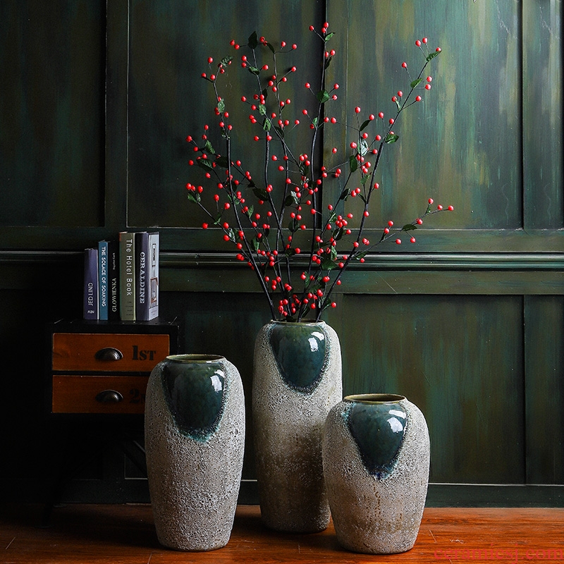 Jingdezhen ceramic flower arranging American furnishing articles to restore ancient ways opportunely sitting room of large vases, creative landscape porch is decorated