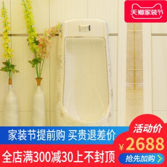 Post, qi ceramic integrated sensor urinal wall urinal children male urinals large-sized colour the flowers