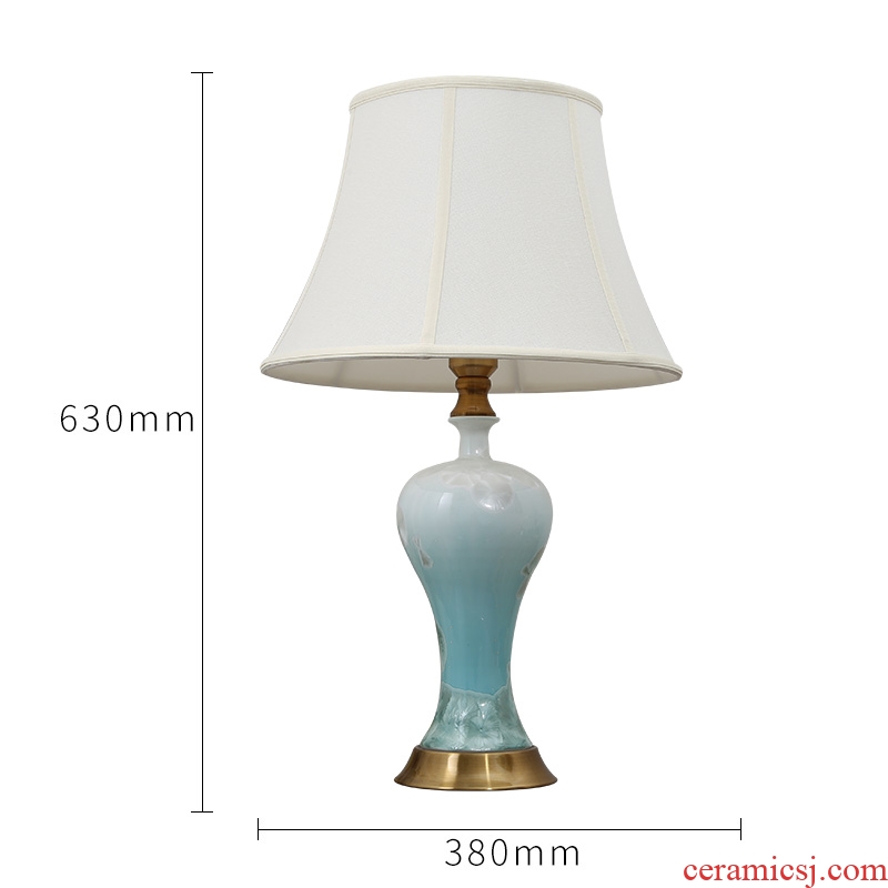 American ceramic desk lamp light warm idea of bedroom the head of a bed contracted and contemporary home sitting room adornment study adjustable light