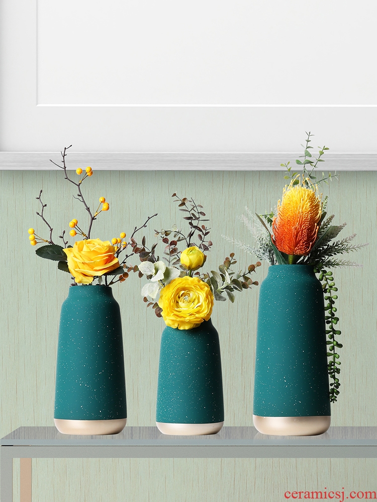 Vase furnishing articles sitting room flower arranging the Nordic ceramic household act the role ofing is tasted decorate the room TV cabinet desk dried flowers 砙 porch