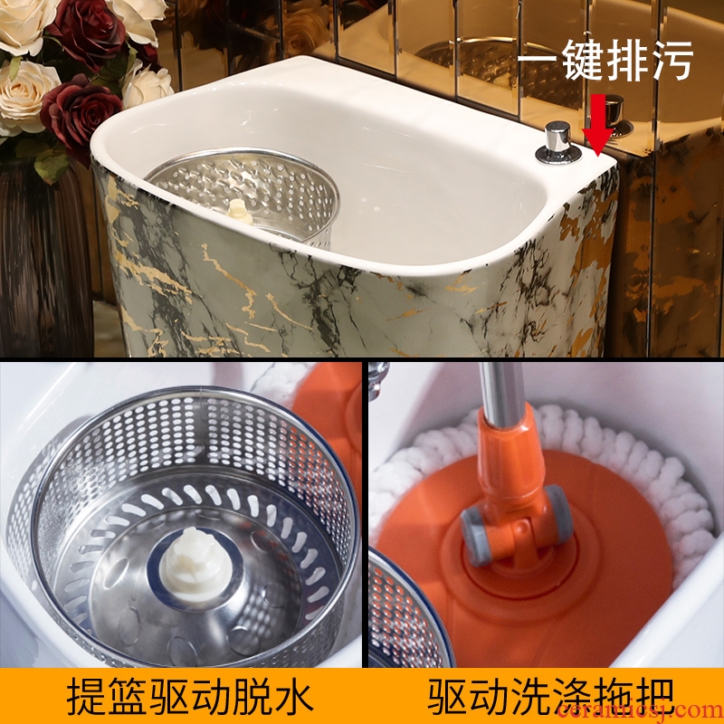 Gold cellnique double without driver wash mop pool basin ceramic household large floor balcony toilet water tank