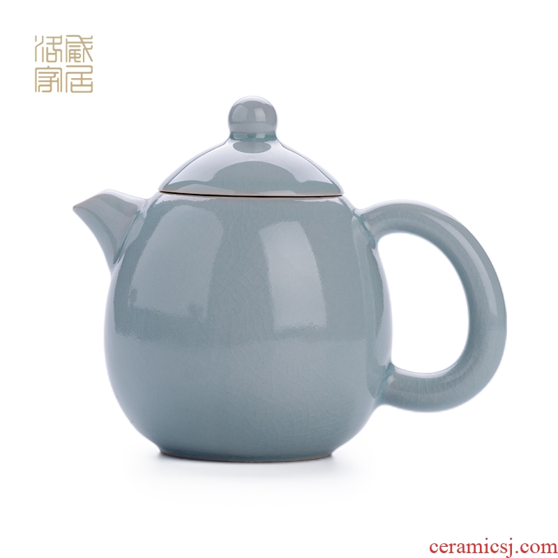 Your kiln teapot single pot of household jingdezhen kung fu tea set of ice to crack glaze the pot of tea with tea teapot side