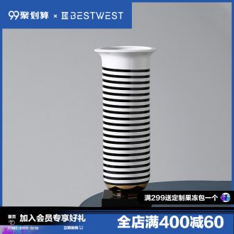 BEST WEST new Chinese style ceramic vase furnishing articles creative sitting room between example wine light decoration luxury villa