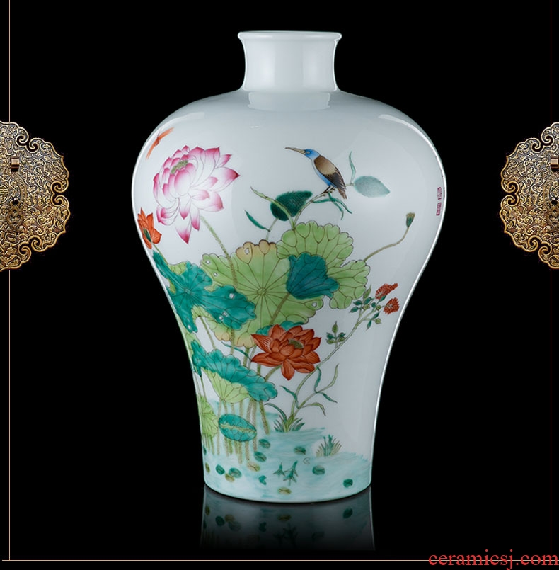 Better sealed kiln porcelain of jingdezhen ceramic antique porcelain vase mei bottles of new Chinese style household rich ancient frame is placed in the living room