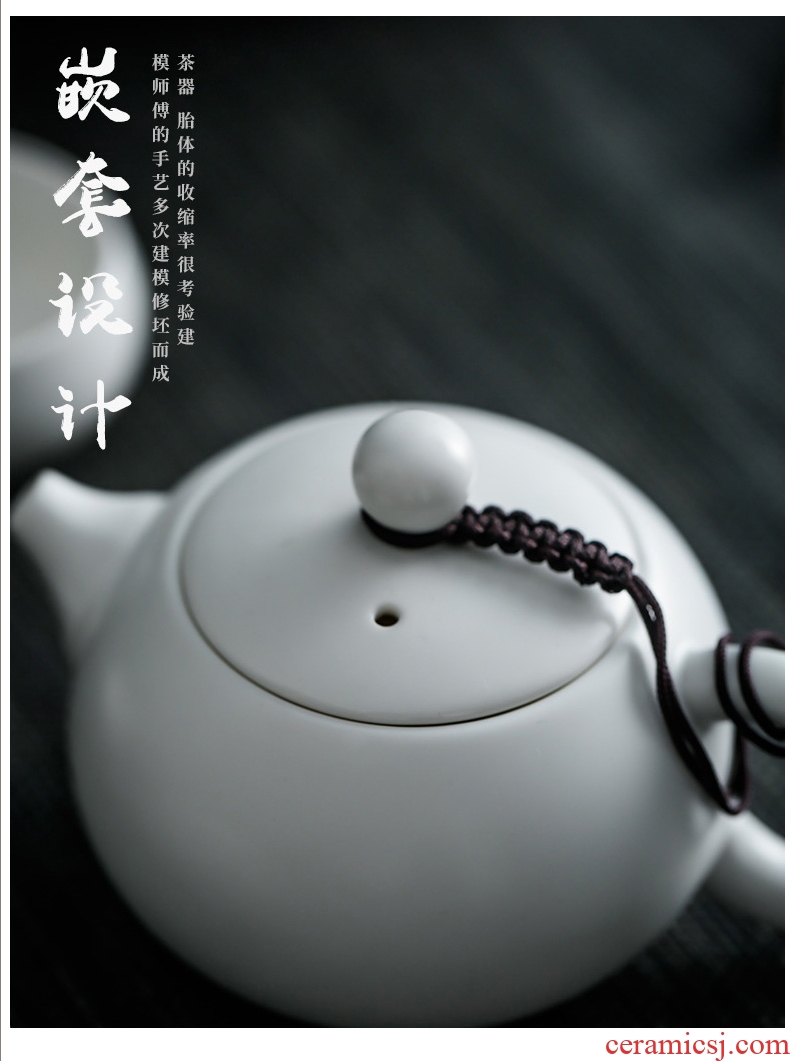 Blower, kung fu tea set home portable travel a pot of two cups of combination cups dish of jingdezhen ceramic teapot