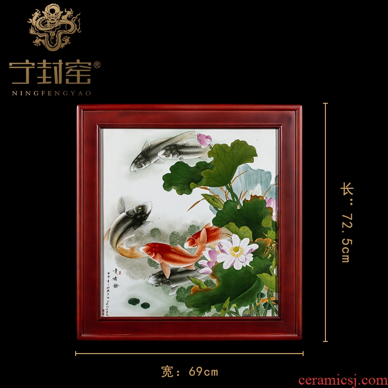 Ning sealed kiln porcelain plate painter jingdezhen hand-painted archaize to hang in the living room sofa setting wall porcelain plate painting ceramics
