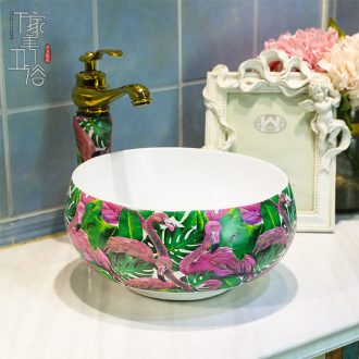 M beautiful stage basin sink lavatory ceramic european-style bathroom art basin of the basin that wash a face wash gargle