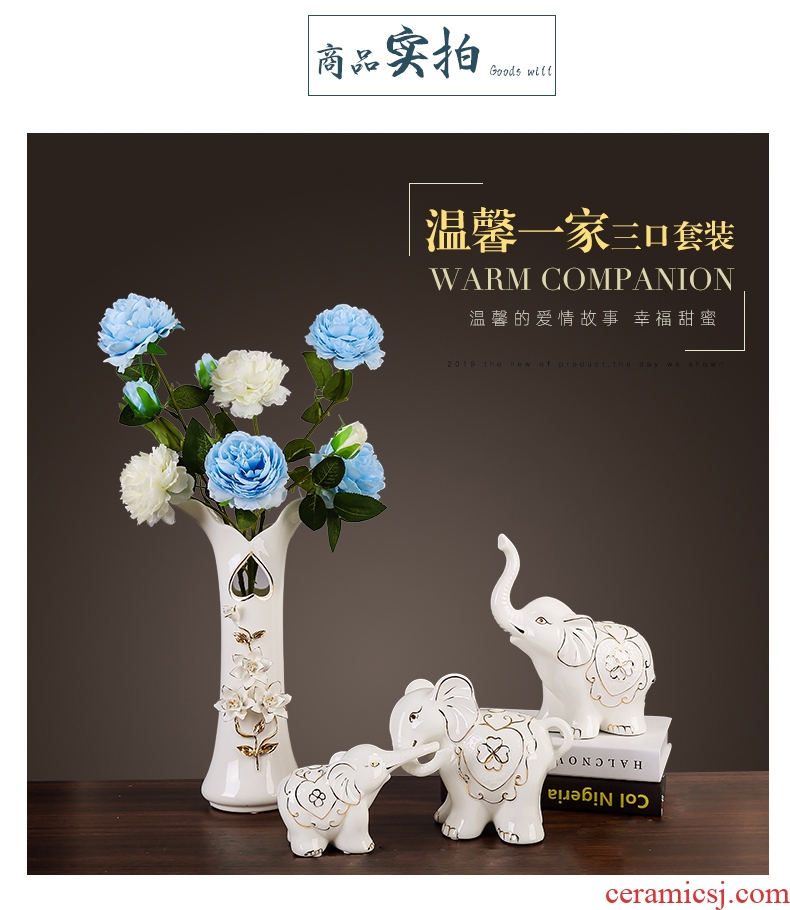 Elephant furnishing articles home decoration TV ark porch ark ceramics handicraft gift wedding present practical girlfriends