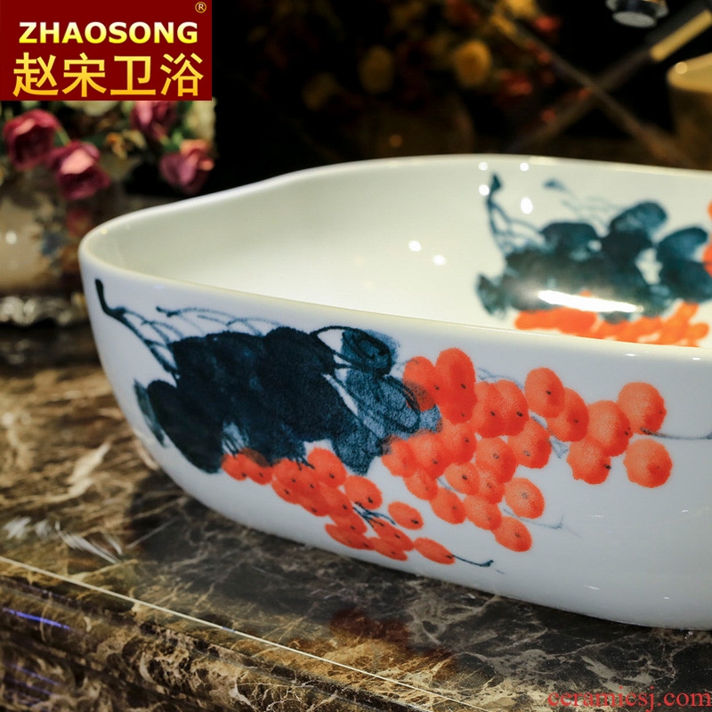 Zhao song European stage basin household oval on the sink American basin European ceramic art basin