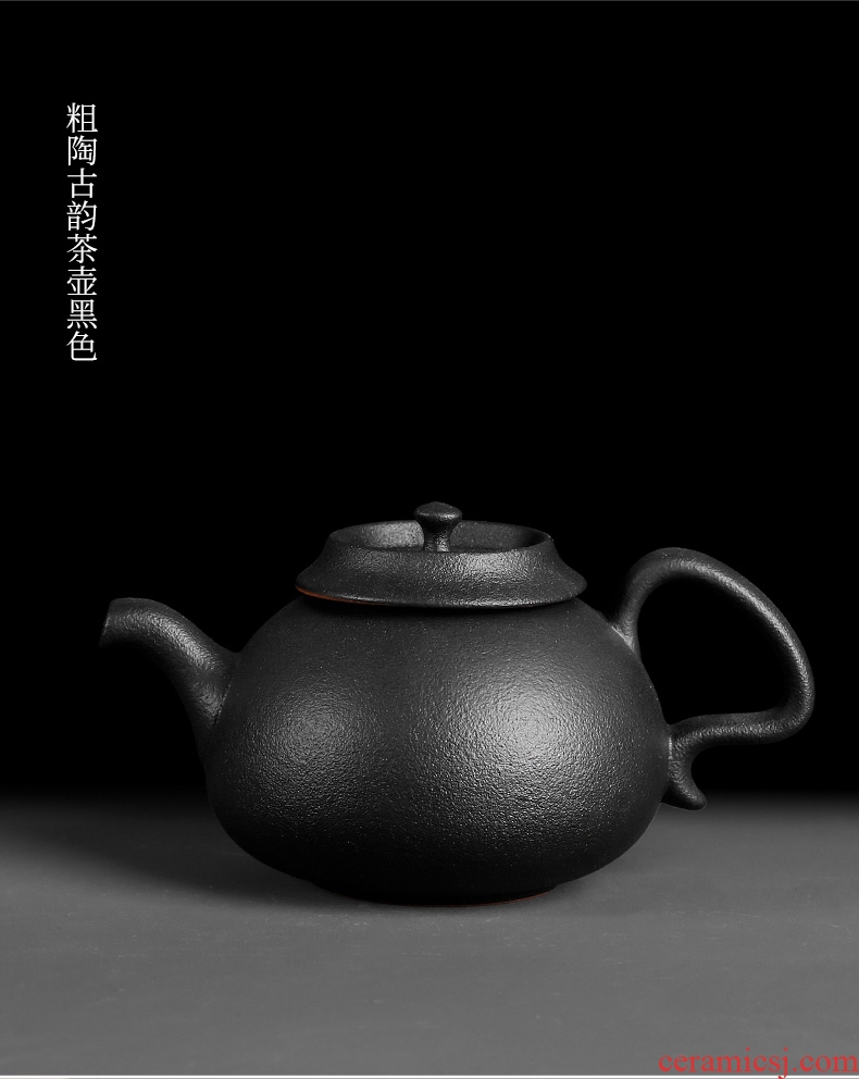 Chrysanthemum patterns from the teapot of black single pot of household ceramic tea set a single Japanese restore ancient ways the teapot