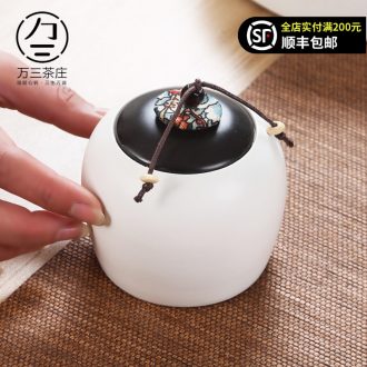 Three thousand inferior smooth ceramic household green tea caddy tea zen seal pot mini POTS can be customized logo