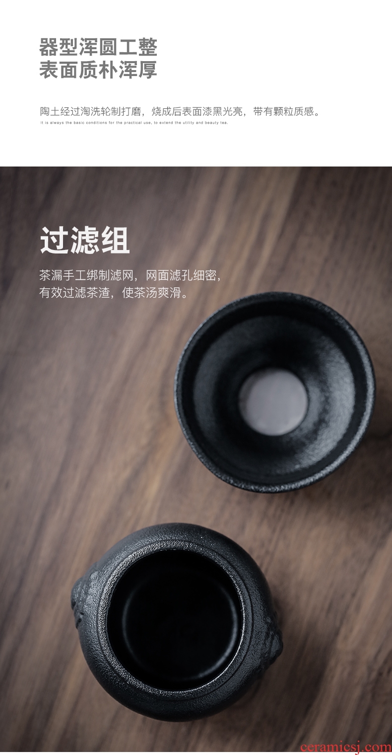 Three thousand household tureen tea cups of black tea village set ceramic teapot kung fu tea set contracted dry tea tray