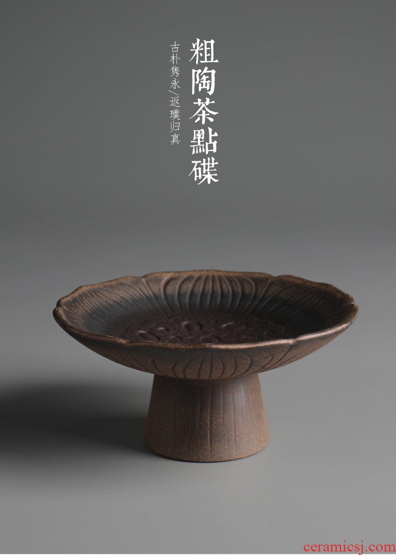 Restoring ancient ways is good source of pottery and porcelain lotus compote Chinese style tea tray tableware ceramics large pot bearing zen pot pad