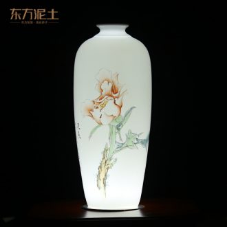 The east mud dehua white porcelain hand-painted ceramic vases, new Chinese style China rich ancient frame sitting room adornment