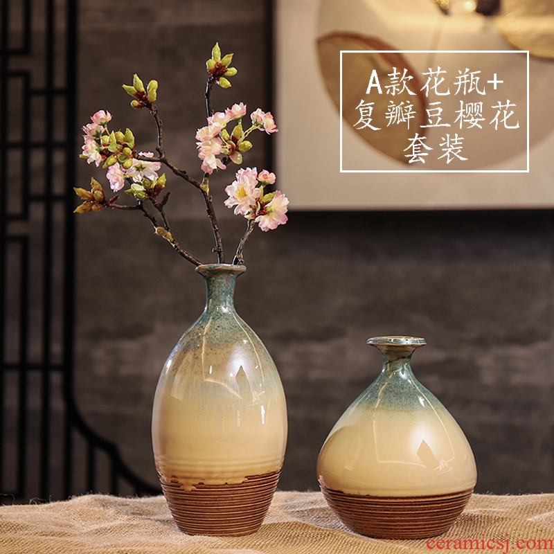 Chinese style is contracted ceramic vase furnishing articles sitting room table simulation plum flower arranging household soft adornment zen suit