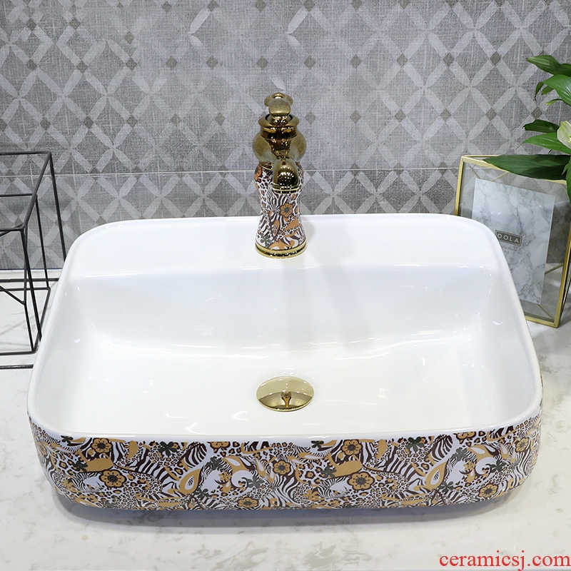 Million birds on the contemporary and contracted lavatory basin sink art ceramic face basin of household toilet washing pool