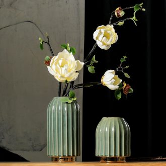 Light, like a flower new Chinese style luxury home sitting room adornment ceramic vase furnishing articles table flower arranging flower decoration