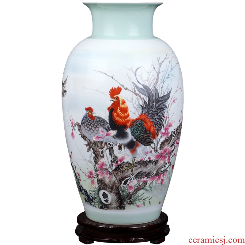 Jingdezhen ceramics vase furnishing articles sitting room flower arranging new Chinese style household TV ark decoration arts and crafts