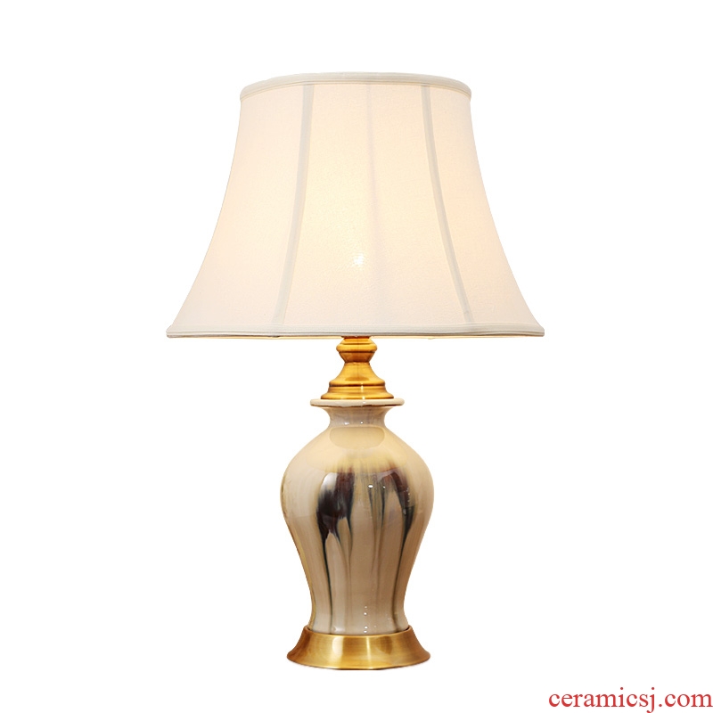 American creative ceramic romantic contracted and contemporary sweet marriage room living room european-style luxury bedroom berth lamp
