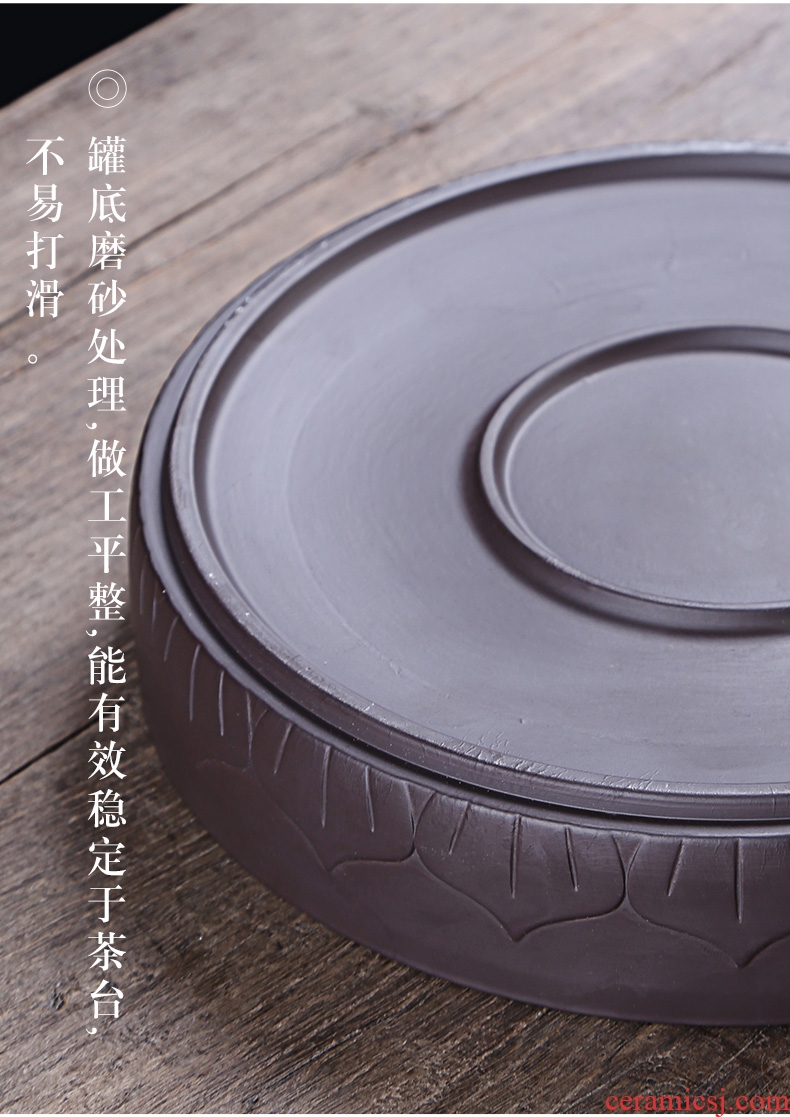 Auspicious industry purple large tea cake can wake receives ceramic black and white pu 'er tea cake tea accessories caddy