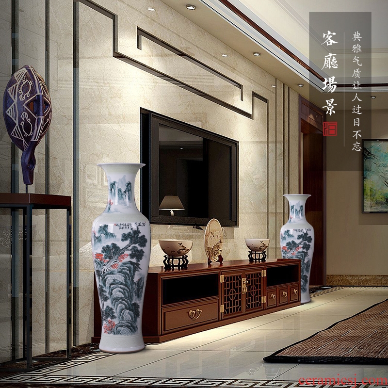 Jingdezhen ceramics of large vases, new Chinese style villa hotel hall opening custom office decoration