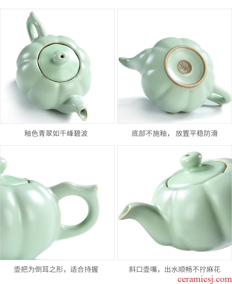 Your kiln porcelain god open piece of kung fu tea set of household ceramic teapot teacup xi shi pot pot teapot tea accessories list