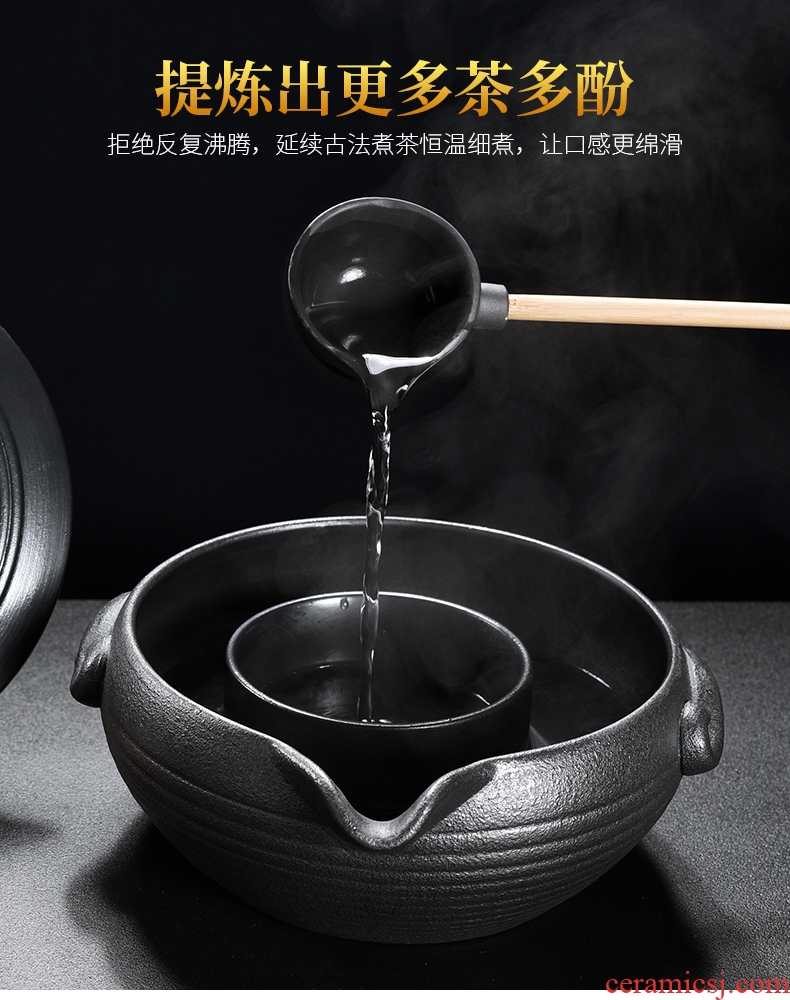 Household ancient ceramic porcelain god boiling kettle black and white pu 'er tea home points tea is the tea, the electric TaoLu suits