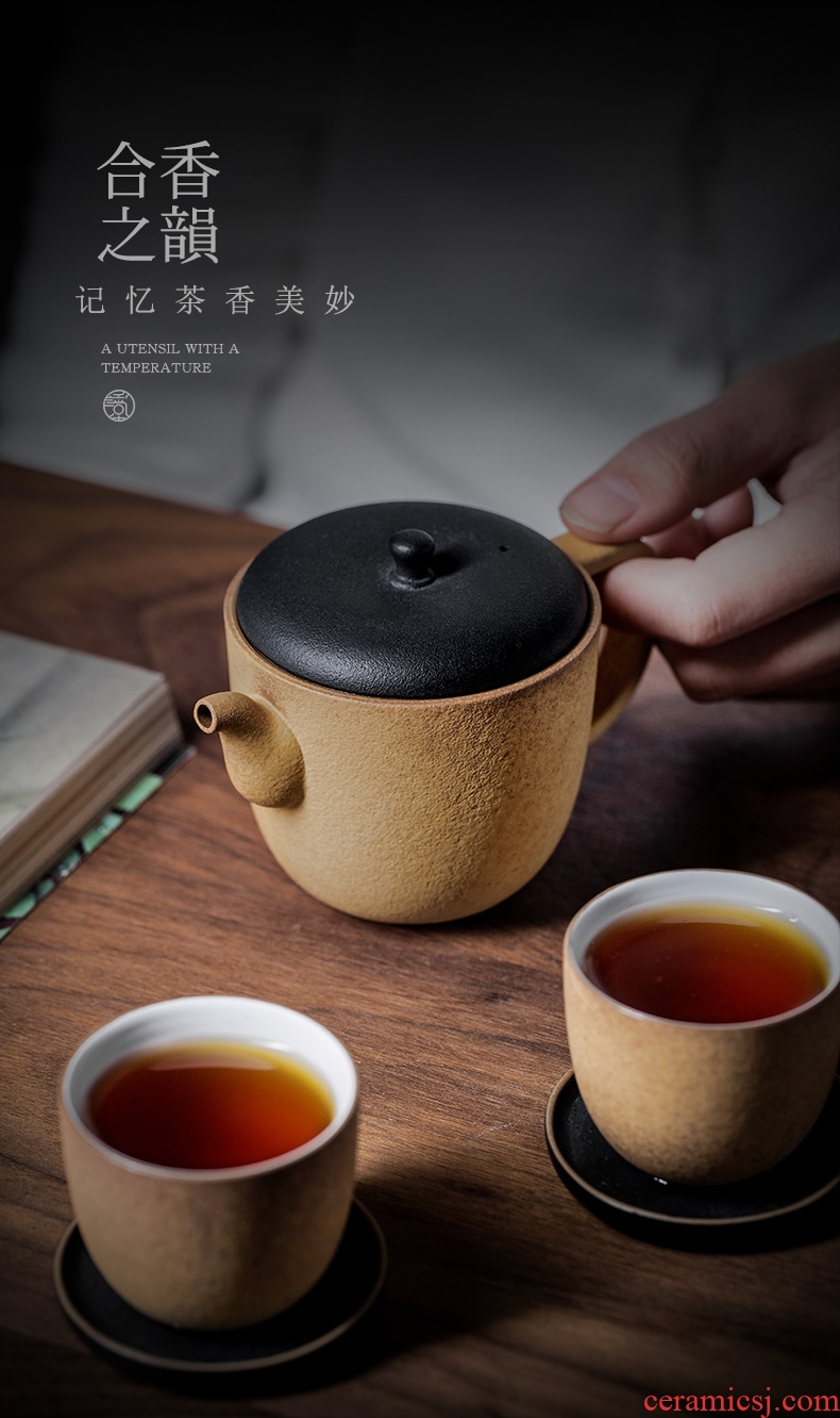 Ceramic teapot and hall office simple household filter teapot kung fu tea set modern small single pot of tea