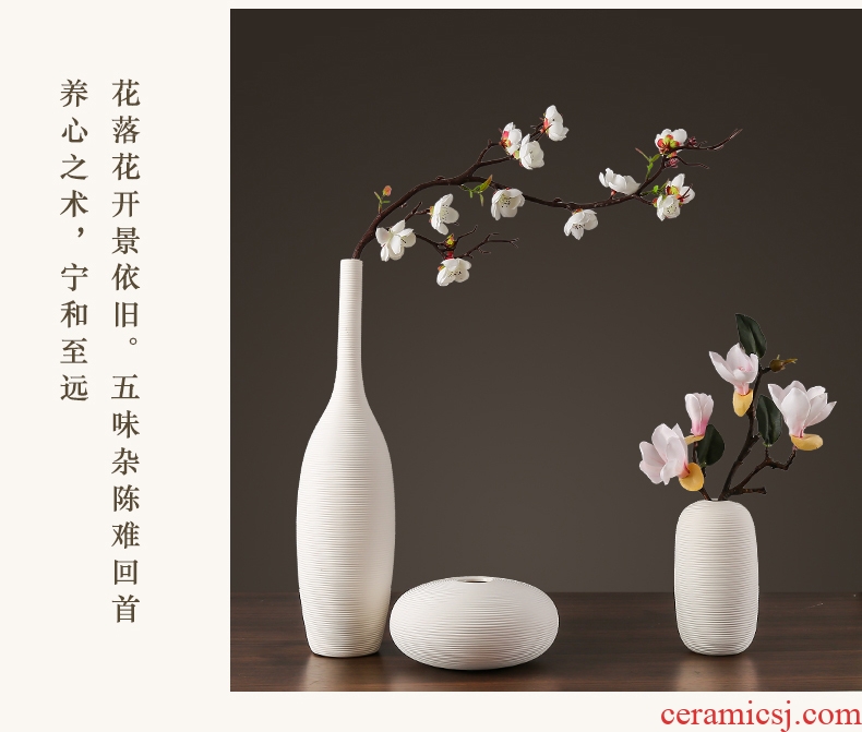 New Chinese vase creative ceramic sitting room type dry flower vase is contracted and contemporary adornment light luxury zen furnishing articles