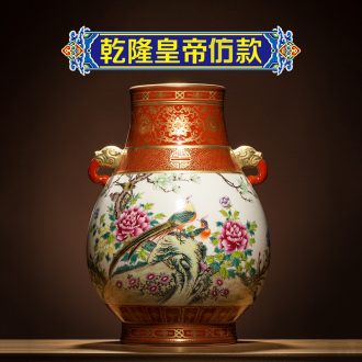 Better sealed kiln jingdezhen ceramic big vase furnishing articles sitting room hand-painted Chinese antique blue and white porcelain home decoration