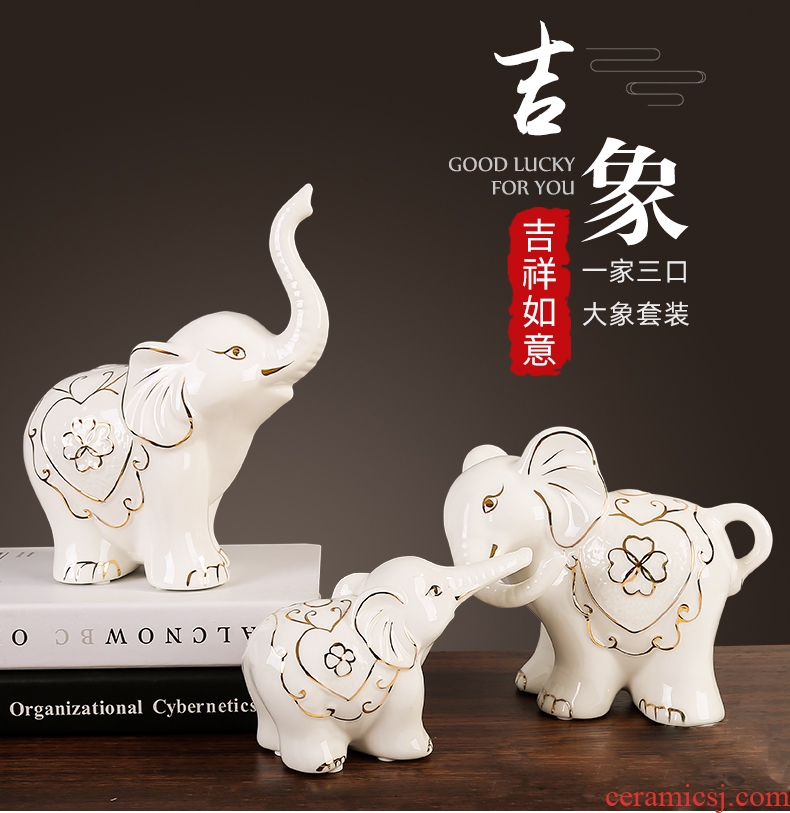 Elephant furnishing articles home decoration TV ark porch ark ceramics handicraft gift wedding present practical girlfriends