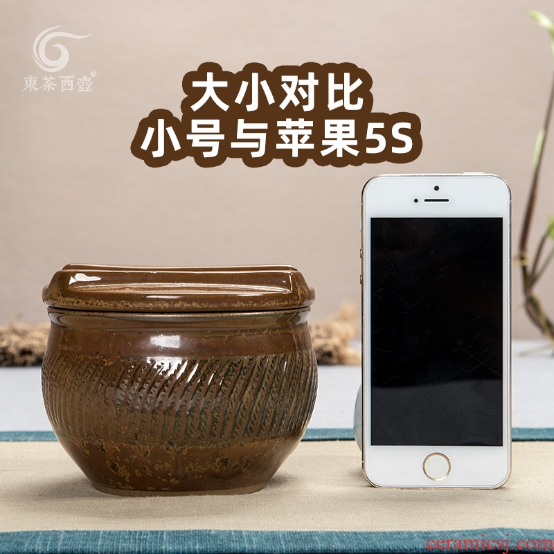 East west pot of ceramic tea caddy tea to wake receives small seal pot of tea urn tank caddy restoring ancient ways