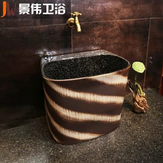 JingWei mop pool outdoor toilet mop mop pool ceramic art basin marble balcony mop pool courtyard