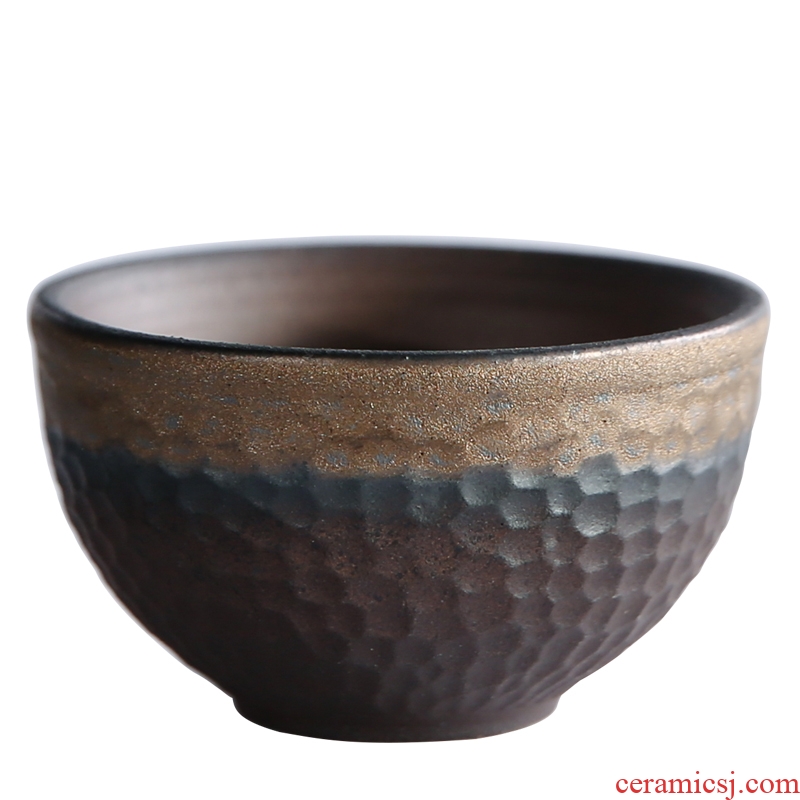 Bo yiu archaize coarse pottery sample tea cup of household ceramics kung fu tea pu-erh tea tea cup single cup, cup small host