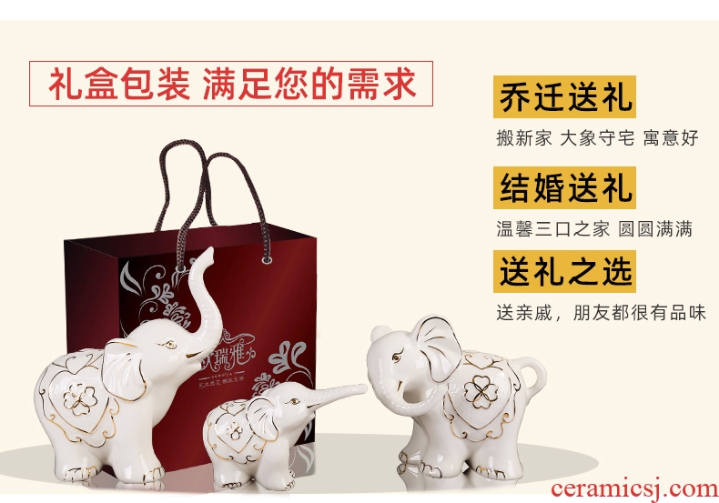 Elephant furnishing articles home decoration TV ark porch ark ceramics handicraft gift wedding present practical girlfriends