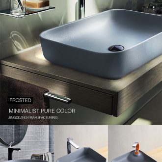 Cement grey northern wind toilet stage basin sink square ceramic creative household contracted basin