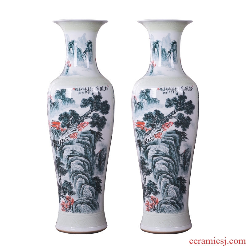 Jingdezhen ceramics of large vases, new Chinese style villa hotel hall opening custom office decoration